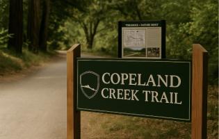 Concept rendering of Copeland Creek Trail signage playtime playzone login